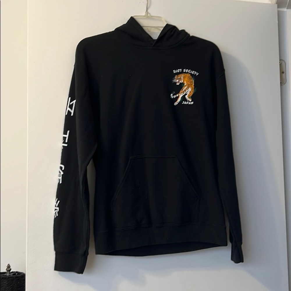 Riot Society Japan Tiger hoodie black small